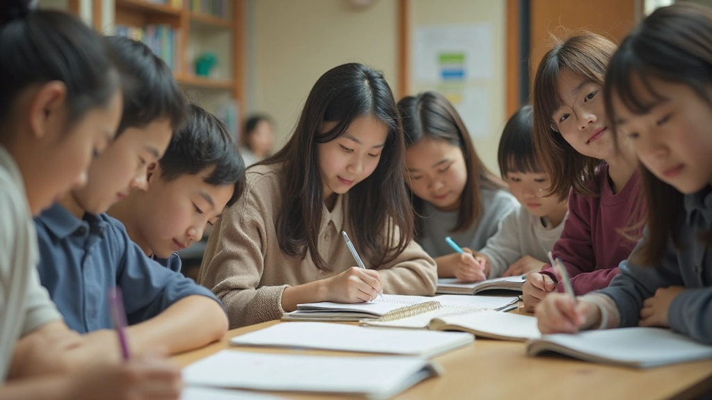 Motivated learners collaborating in a supportive study environment