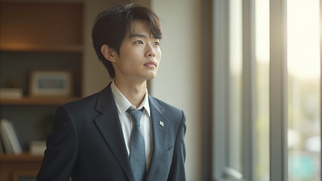 Confident learner looking toward future with determination and positive outlook