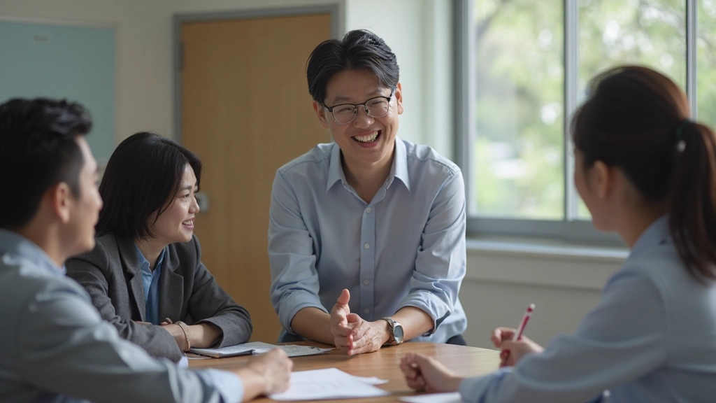 Teacher facilitating interactive discussion with engaged students in collaborative learning environment